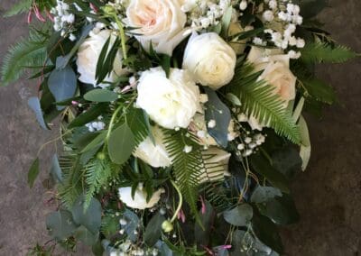 Bride Bouquet Cascade Lush Rose White