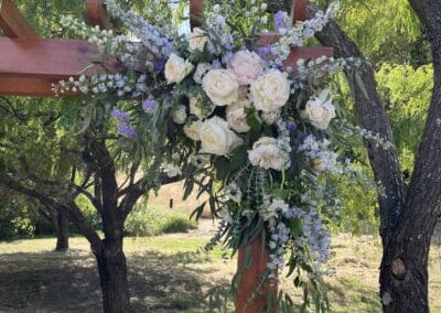 Brittany Small Arbor Corner with Peonies